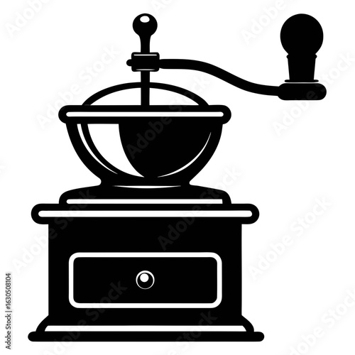  Vintage Hand Crank Coffee Grinder – Art Vector