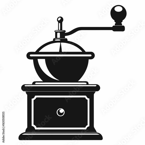  Vintage Hand Crank Coffee Grinder – Art Vector