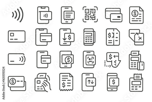 Digital payment methods and transaction symbols in modern financial technology usage