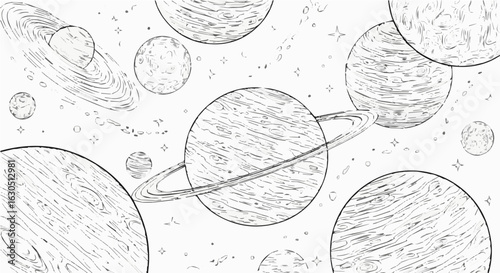 Explore outer space planets and stars coloring page for kids and adults educational resource art 100