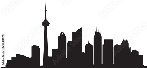 Mississauga Ontario Skyline Silhouette