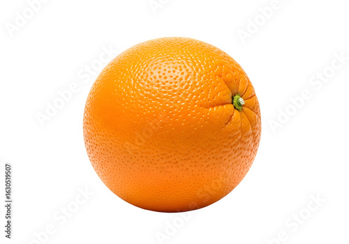 Whole Fresh Ripe Orange Fruit Isolated on White.