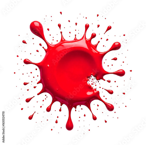 red paint splash, red blood