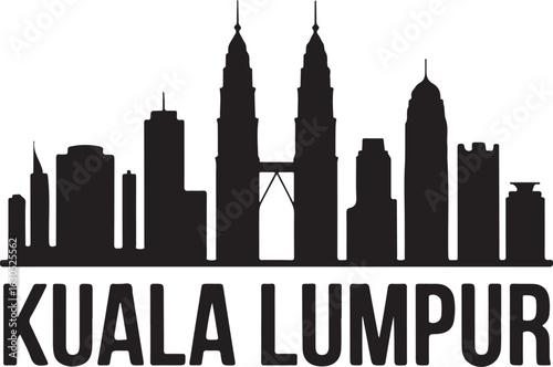 Canvas Print Kuala Lumpur Skyline Silhouette
