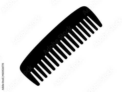 A minimalist afro comb vector for black culture concepts