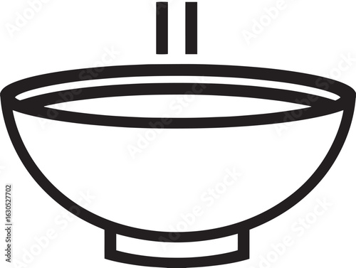 Delicious miso soup bowl icon in minimalist vector format