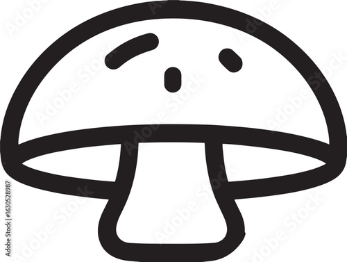 Rich mushroom risotto dish icon in clean vector art