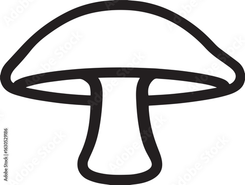 Delicious mushroom risotto icon in minimal flat vector