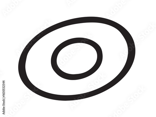Savory omelette icon in elegant 2D vector style