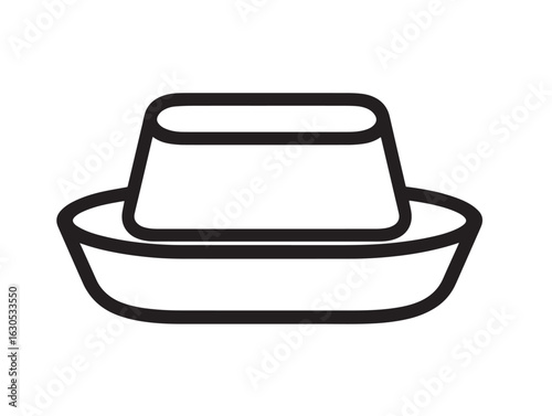 Creamy paneer butter masala icon in flat vector