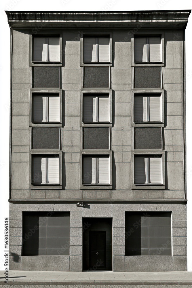 Fototapeta premium Vintage building architecture windows urban.