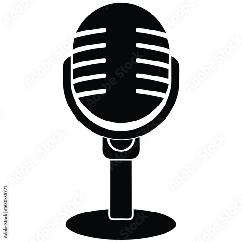 Classic black microphone vintage microphone retro microphone