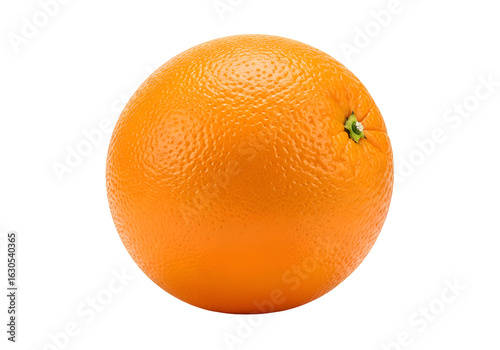 Fresh Ripe Orange Fruit Isolated on White Background.