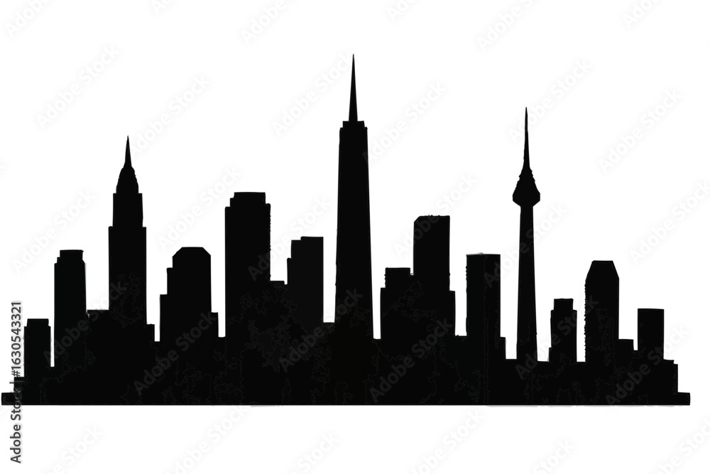 Fototapeta premium city skyline silhouette