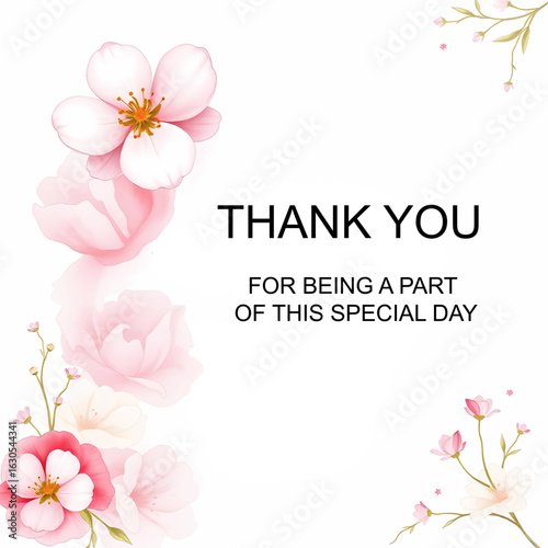 Thank you card template