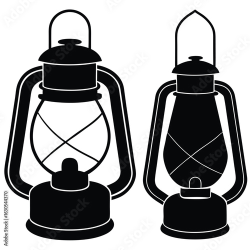 Vintage oil lamps with glass globes and handles kerosene lamp