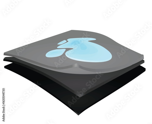 Water resistance layers. vector illustration	