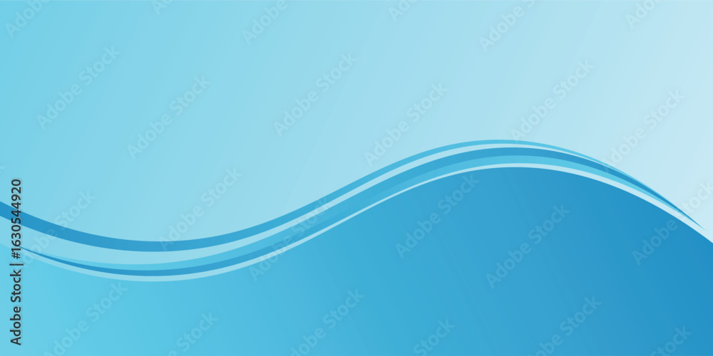 Fototapeta premium Light blue wave abstract backround. Vector illustration