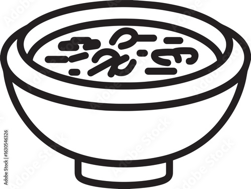 Bold beetroot borscht soup icon in clean line art