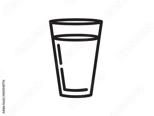 Traditional salted lassi drink icon in minimal style