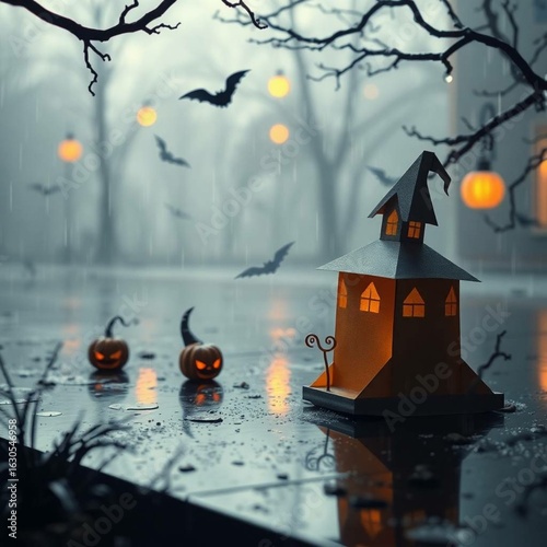 Halloween illustration scary night art