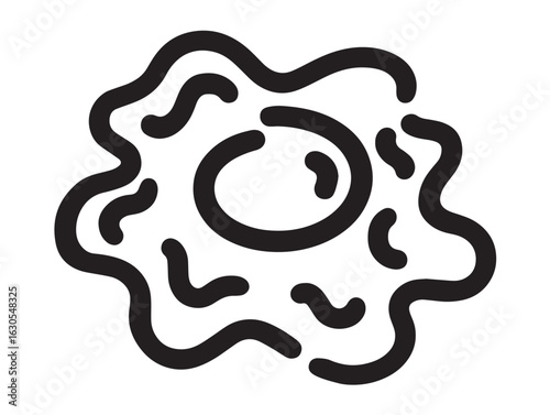Wholesome breakfast scrambled eggs icon in outlined format