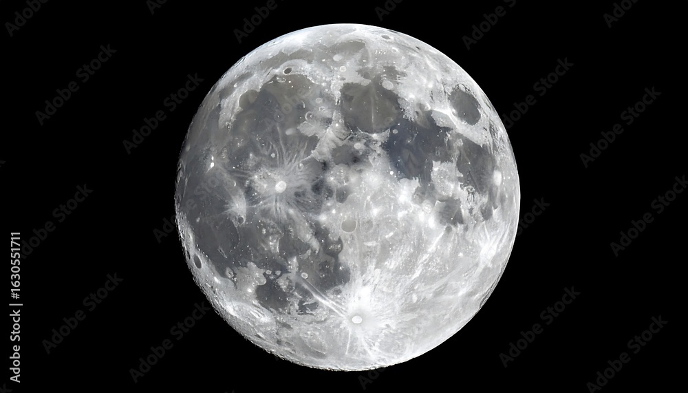 Obraz premium Full moon, detailed craters