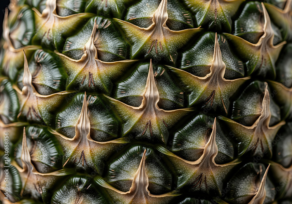 Close-up of pineapple rind with geometric patterns. A detailed shot of exotic fruit skin. Tropical flavors, healthy eating, natural texture. Close-up of pineapple rind with geometric patterns. A detailed shot of exotic fruit skin. Tropical flavors, healthy eating, natural texture.