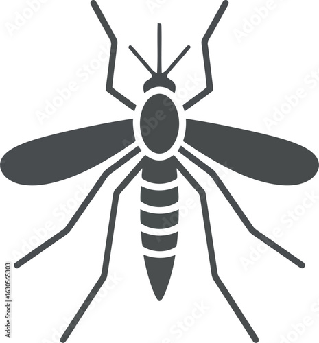 Mosquito icon silhouette insect pest vector graphic