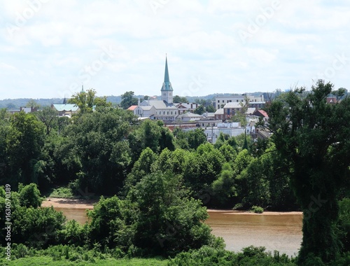Canvas Print Blue Church Steeple in Fredericksburg, Virginia