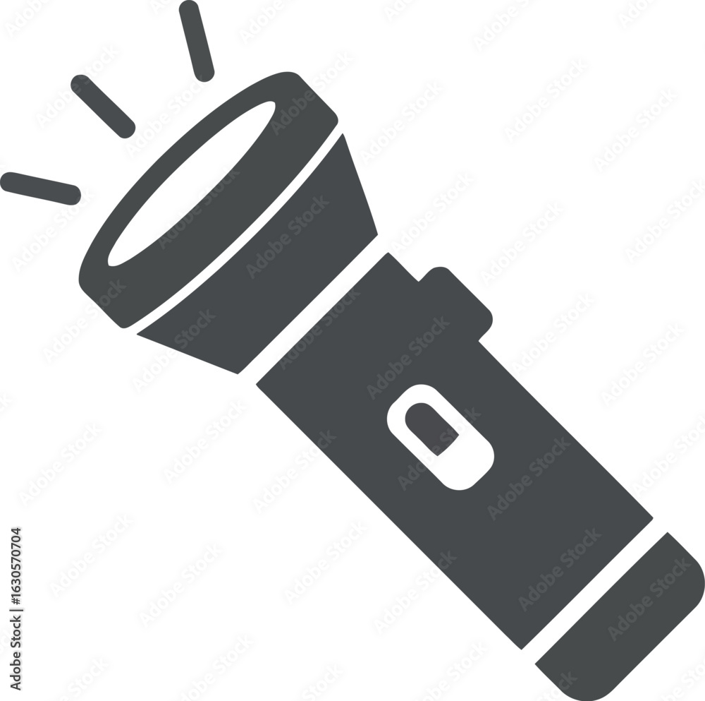 Illuminating flashlight icon light source symbol Illuminating flashlight icon light source symbol