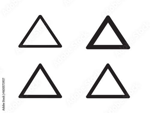 Free Download Triangle shape icons in clean geometric vector style - GFXLoad