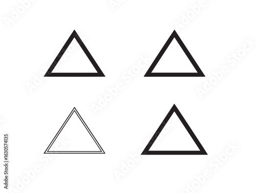 Free Download Assorted triangle symbols in minimal line vector format - GFXLoad