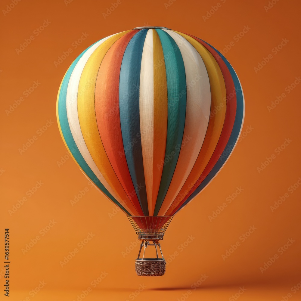 Naklejka premium colorful hot air balloon soaring high
