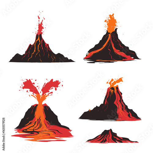 Volcano eruption, a symbol of earth's raw power.