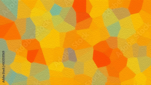 Bright Mosaic Geometric Background Orange Yellow Abstract Texture