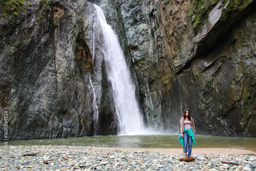 girl in the waterfall