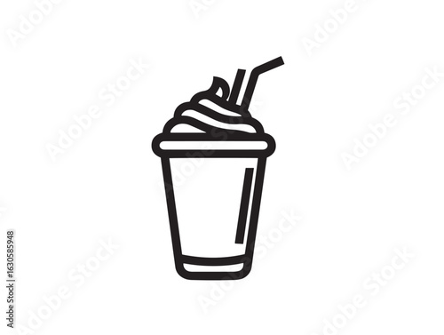 Traditional lassi glass icon in clean modern lines