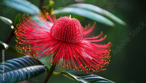 fijian tagimoucia flower a rare red flower with long cascading petals found in the highlands of fiji