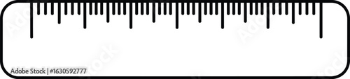 A simple illustration of a measuring tool with clear markings