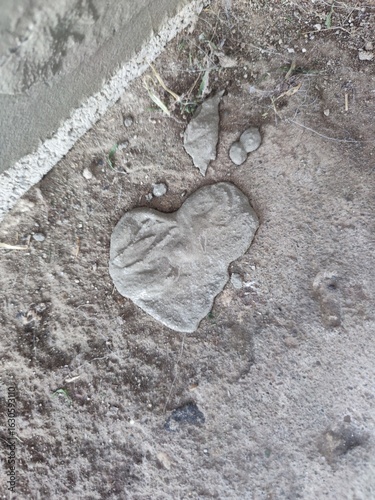 Wallpaper Mural Heart-Shaped Plaster Droplet on Concrete – Accidental Art Torontodigital.ca