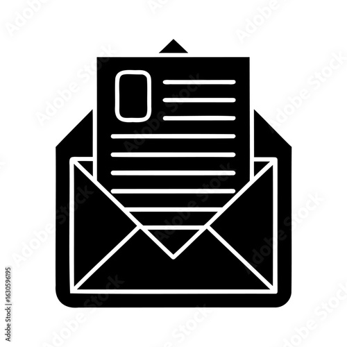 Letter Envelope Icon Representing Communication Mail and Important Document Delivery