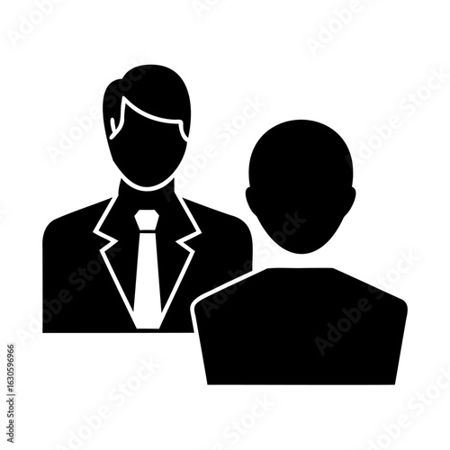 Job Interview Panel Discussion with One Candidate Facing Two Interviewers