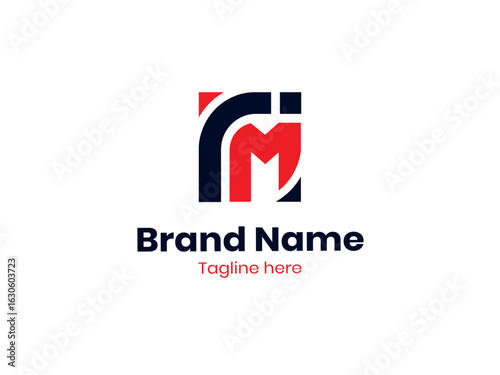 Free Download Vector IM logo design. IM logo template with red and black colors. MI logo, MI letter - GFXLoad