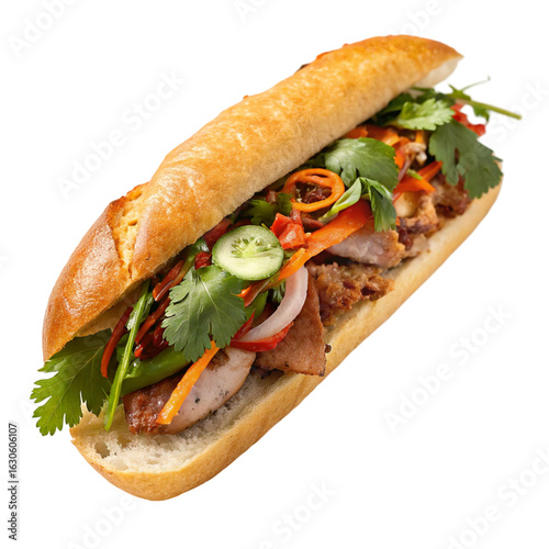 Bahn Mi isolated on transparent background  
