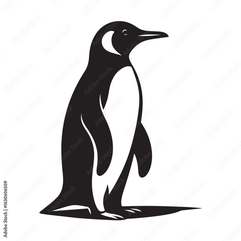 Obraz premium Charming penguin silhouette with a whimsical style for various designs