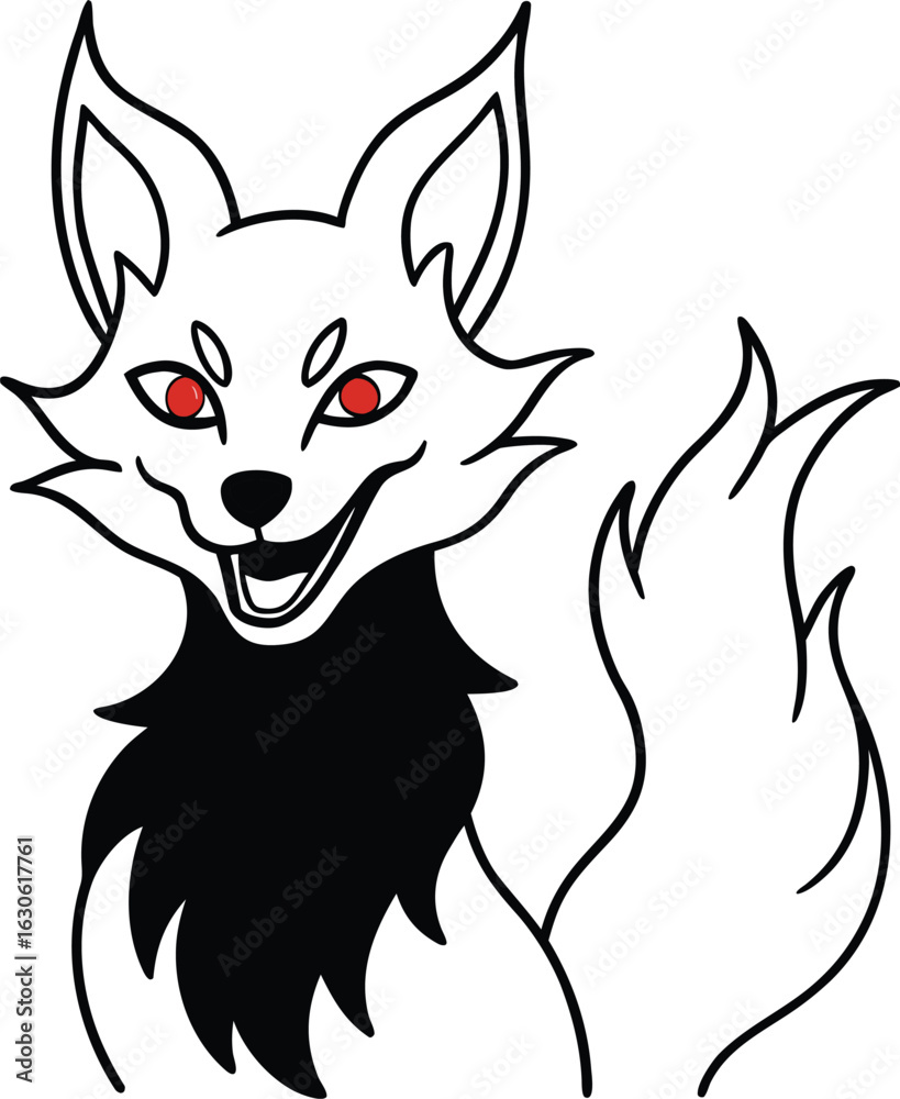 Obraz premium vector illustration of a black cat