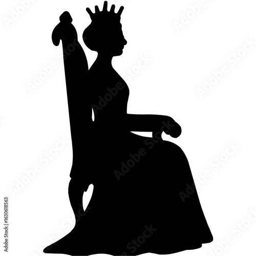 silhouette of a queen woman