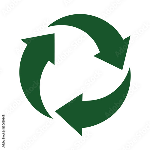 Recycle Symbol in Green on Transparent Backdrop Signifying Environmental Responsibility and Waste Reduction for Eco Awareness