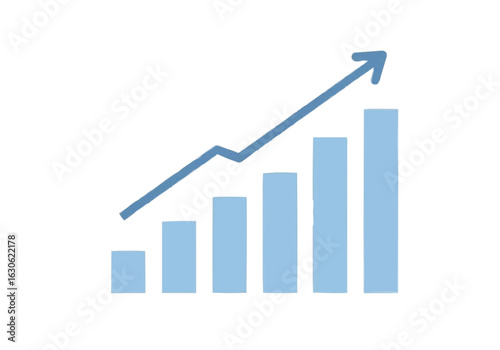 Upward trending bar graph illustrating positive growth and progress over time. Free Download Upward trending bar graph illustrating positive growth and progress over time. - GFXLoad